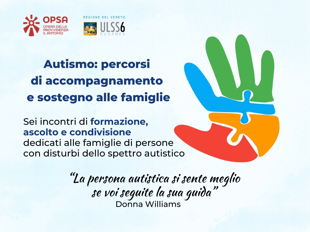 Featured image for “Autismo: a settembre all’OPSA parte un percorso di accompagnamento e sostegno alle famiglie”