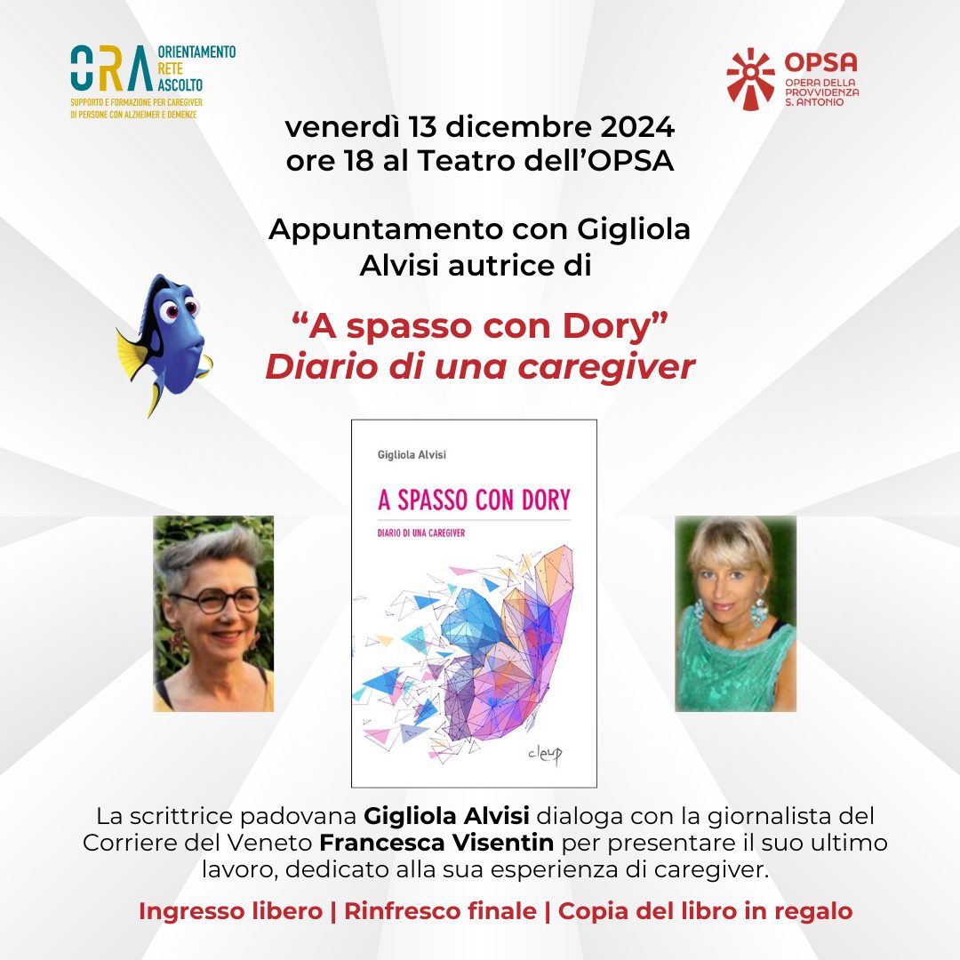 Featured image for “Gigliola Alvisi presenta “A spasso con Dory – Diario di una caregiver””