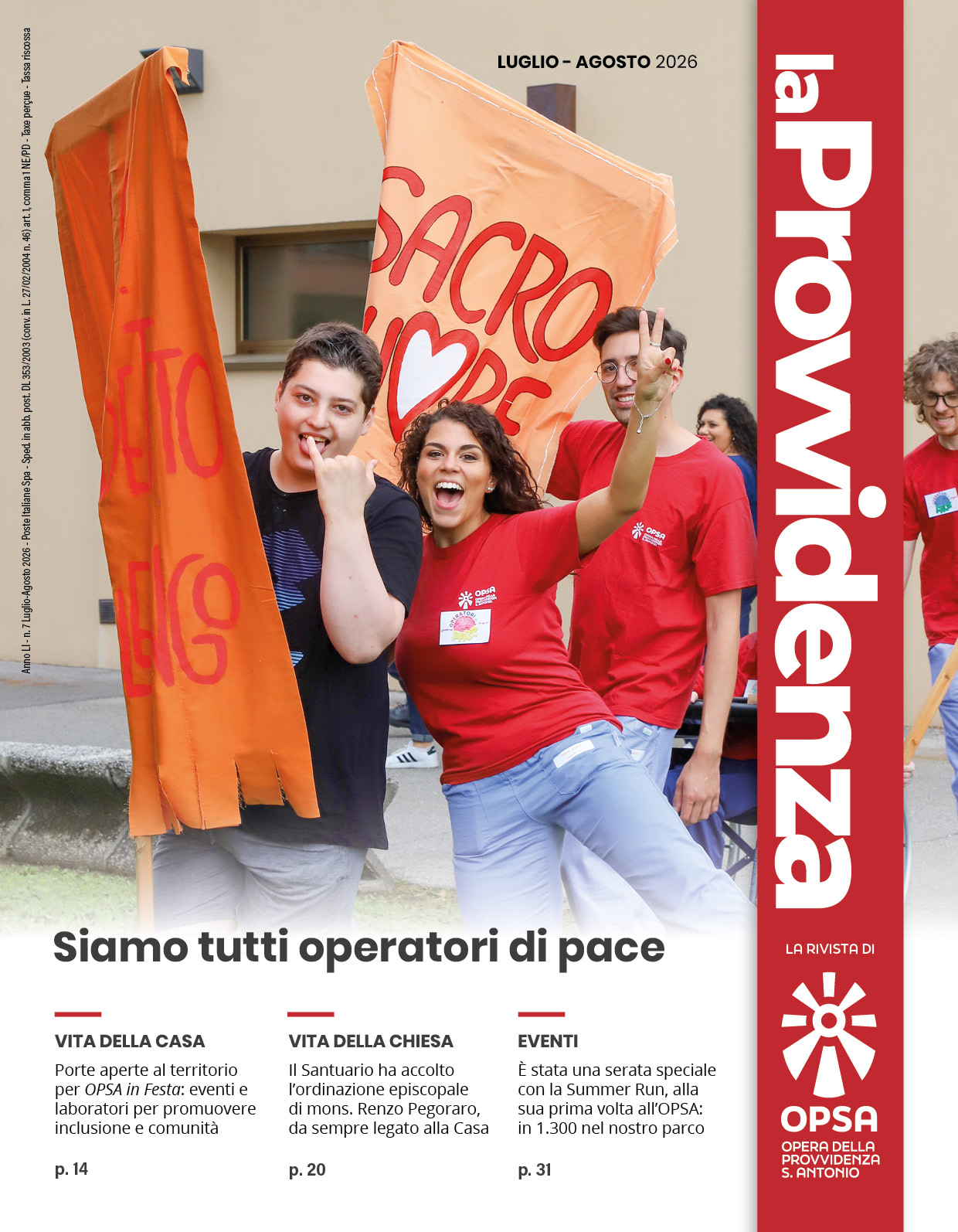 Featured image for “LA PROVVIDENZA – LUGLIO AGOSTO 2026 ”